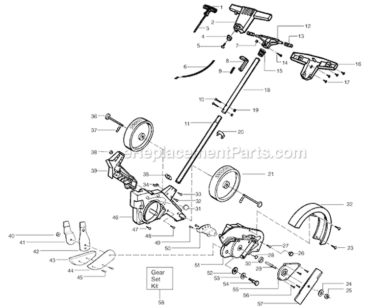Page B Diagram and Parts List for Type 2 Weed Eater Edger